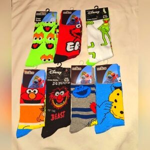 Seasame Street Character Socks